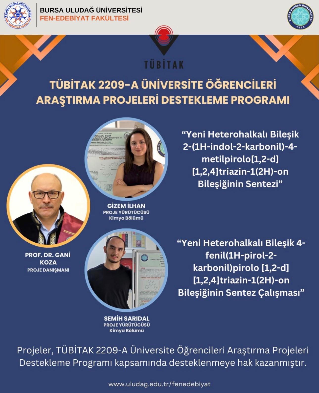 Bölümümüzden TÜBİTAK 2209-A/B Programında Başarı